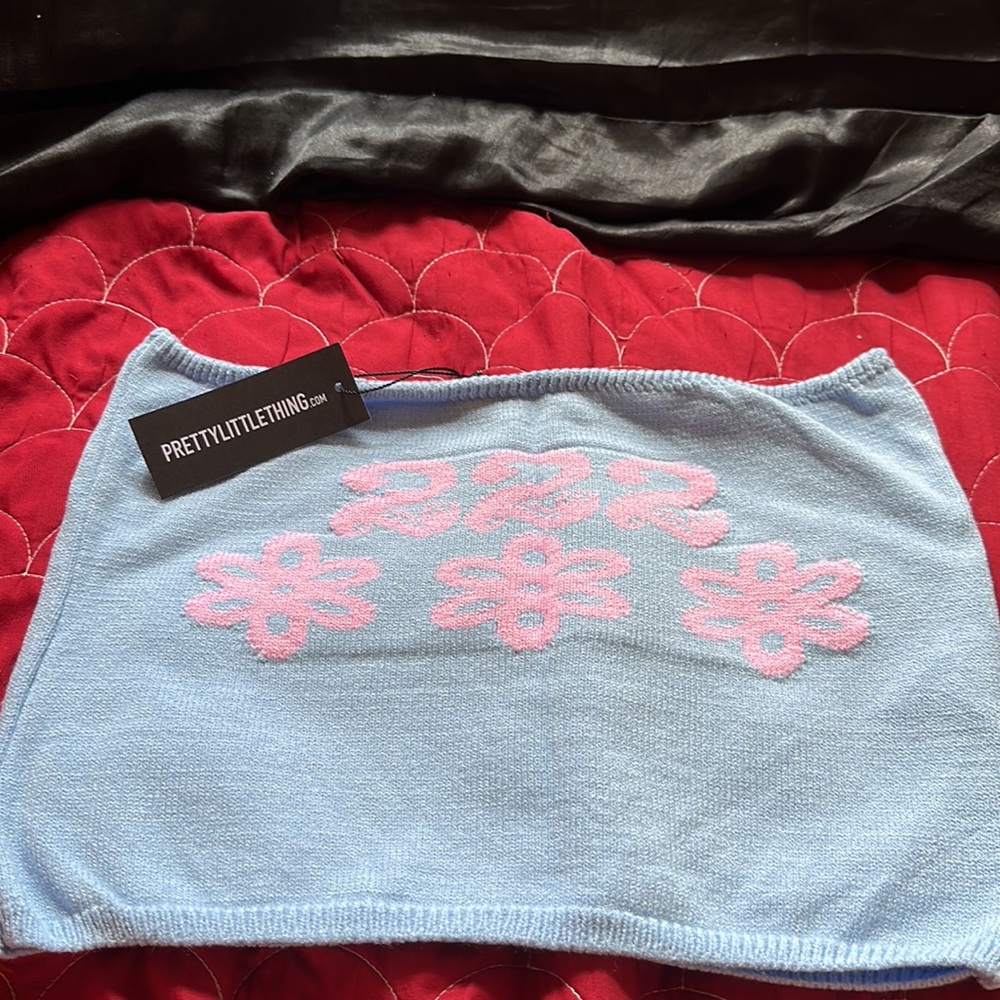 Baby Blue 222 Knitted Tube Top - Picture 8 of 16